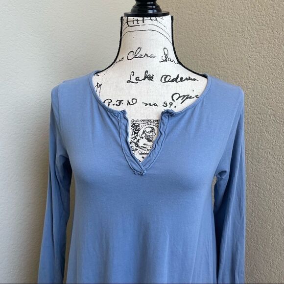 Mono B High-Low Blue Shirt Top Size S - Picture 2 of 15